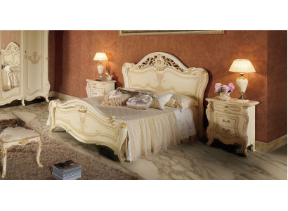 Postel Dřevo ložnice Set Nábytek Moderní Luxusní Postele Nové 2x Noční stojan 3 kusy