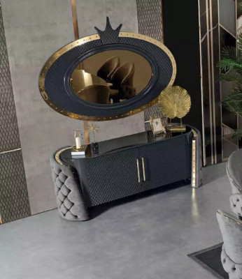 Šminkovací stůl s konzolí, zrcadlem, nábytkem, designovým lavicí nové