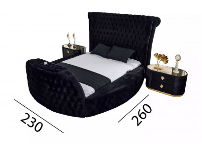 Černá postel Chesterfield moderní hotelová postel dvoulůžko moderní lůžko s polstrováním