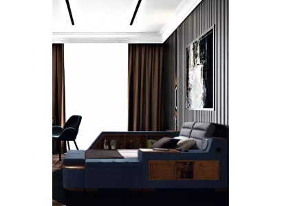 Multifunkční postel manželská postel moderní postelová konstrukce postel 200x200cm Hotel Nový