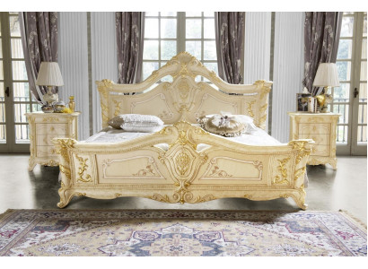 Ložnice Set Design Art déco Luxus Postele Postele Noční stolek 3 kusy.