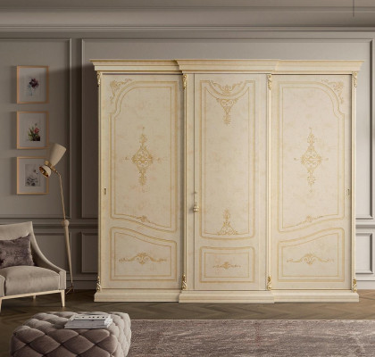 Luxus šatní skříň Styl Skříň Klasický nábytek Ložnice Skříně Dřevo