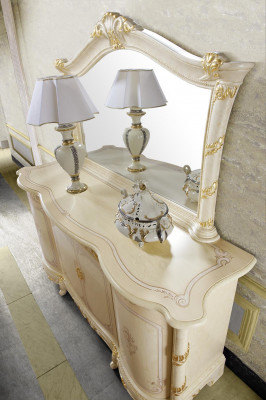 Komoda Zrcadlo Taburet Kompletní set Komoda Ložnice Nábytek 2ks Konzole Nový.