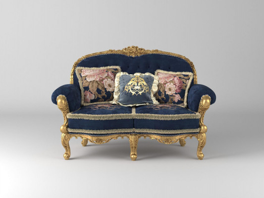Chesterfield Sofa 2 osoby Polstrovací pohovka Sametová látka Dvousedadlový nábytek Nový