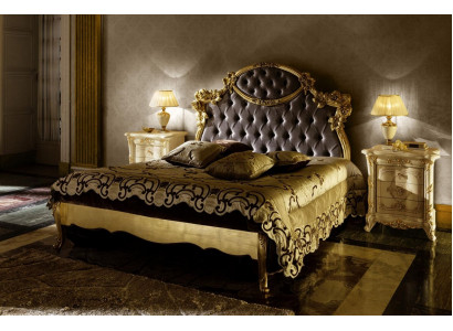 Chesterfield Klasická postel Luxusný nábytok Barokový hotel Kožené spálňové postele
