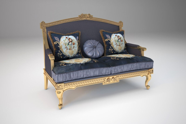 Nábytek 2-sedačková sofa gauč čalouněná lounge klub gaučový design dvousedadlo.