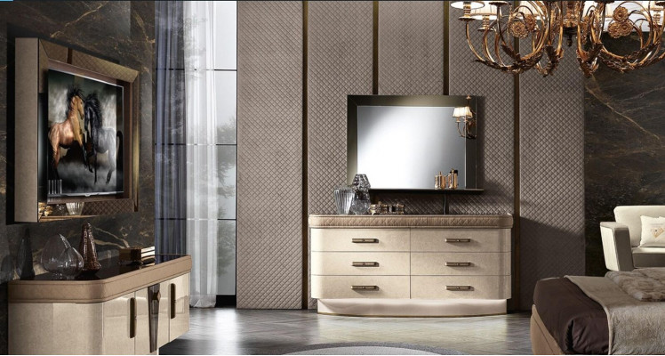 Komoda nábytek skupiny dřeva design skříň nový obývací pokoj set komoda zrcadlo