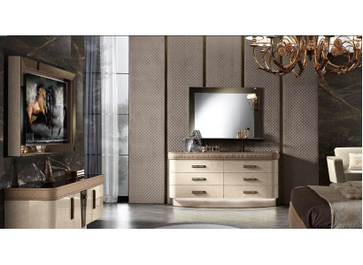 Komoda nábytek skupiny dřeva design skříň nový obývací pokoj set komoda zrcadlo