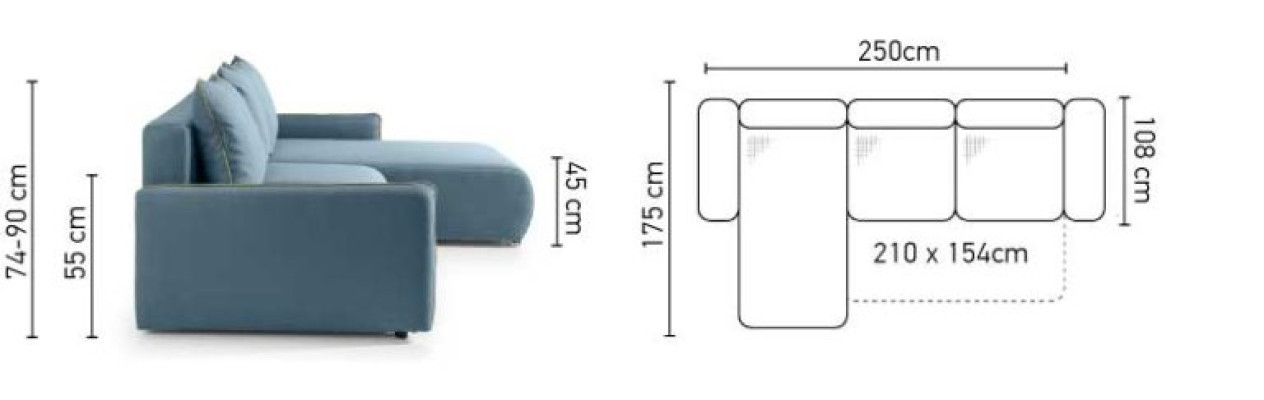 Vícefunkční pohovka Elektricky nastavitelné pohovky Ležením