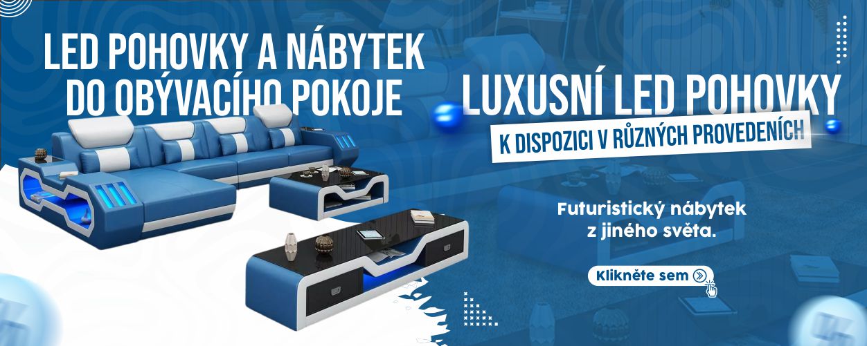 LED pohovky – moderní design s osvětlením
