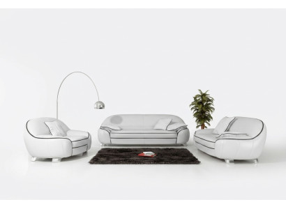 Ledersofa Couch Wohnlandschaft 3+2+1 Sitzer Garnitur Design Modern Sofa F3013
