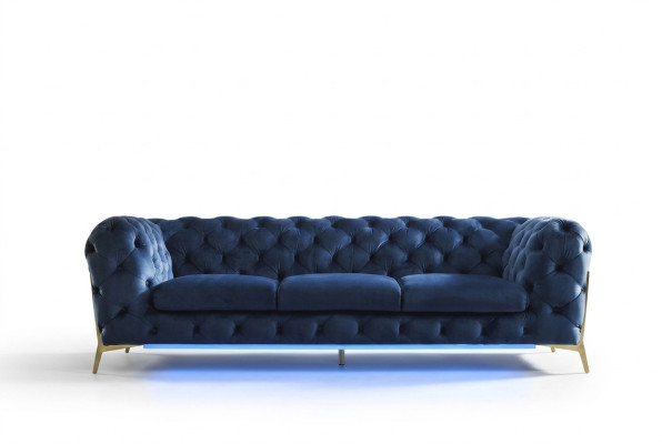 Chesterfield Sitz Textil Stoff 2 Sitzer Wohnzimmer Couch Sofa Polster Garnitur