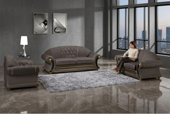 Klassische Designer 3 Sitzer Chesterfield Leder Couch Polster Sitz ohne 2+1 Neu