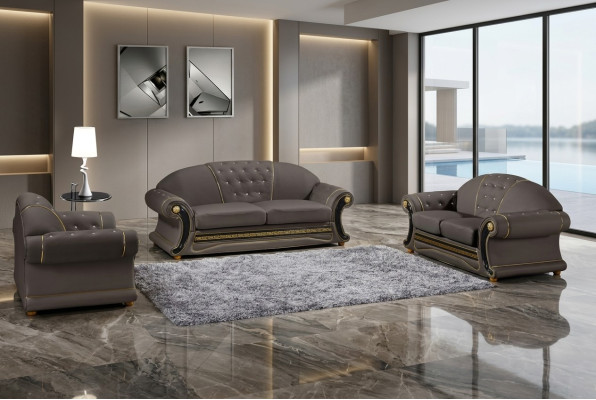 Klassische Designer 3 Sitzer Chesterfield Leder Couch Polster Sitz ohne 2+1 Neu