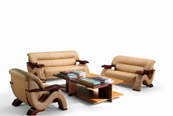 Sofa set z kůže 3+2 (bez křesla) sedací souprava 2033