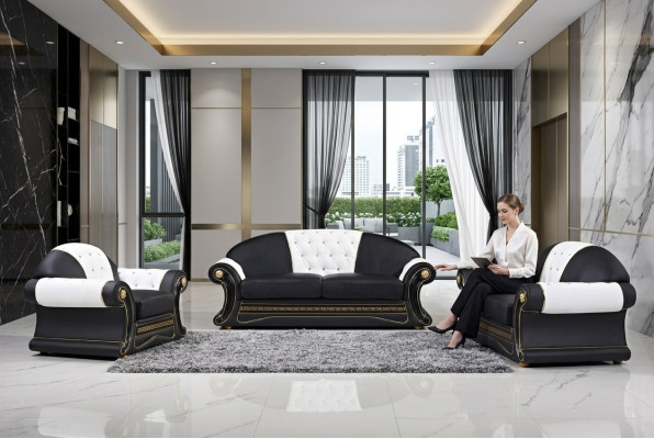 Couch Wohnlandschaft Garnitur Design Modern Sofa 6020 3+2 Sitzer Sofas