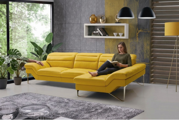 Designer Multifunktions Couch Sofa Ecksofa Polster Sitz Leder Garnitur Neu