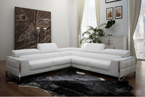 Ledersofa Couch Wohnlandschaft Ecksofa Eck Garnitur Design Modern Sofa 1504B