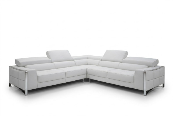 Ledersofa Couch Wohnlandschaft Ecksofa Eck Garnitur Design Modern Sofa 1504B
