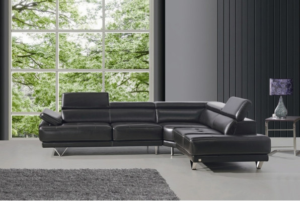Multifunktion Couch Ecksofa Medien TV Sofa Couch Ledersofa 291 x 222cm LForm Neu