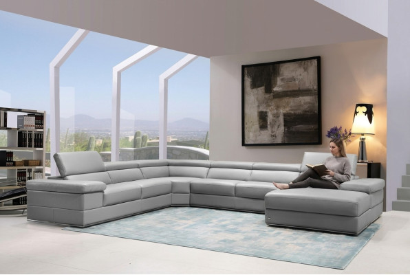 Ledersofa Couch Wohnlandschaft Ecksofa Eck Garnitur Design Modern Sofa 1530B