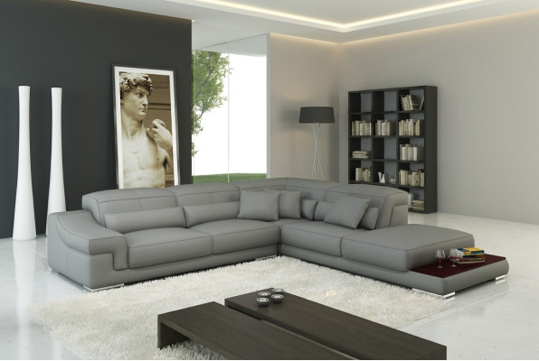 Verstellbare Leder Sitz Polster Eck Couch Sofa Garnitur L Form Sitz Ecke