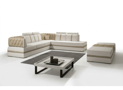 Ledersofa Couch Wohnlandschaft Ecksofa Eck Garnitur Design Modern Sofa Neu A1128