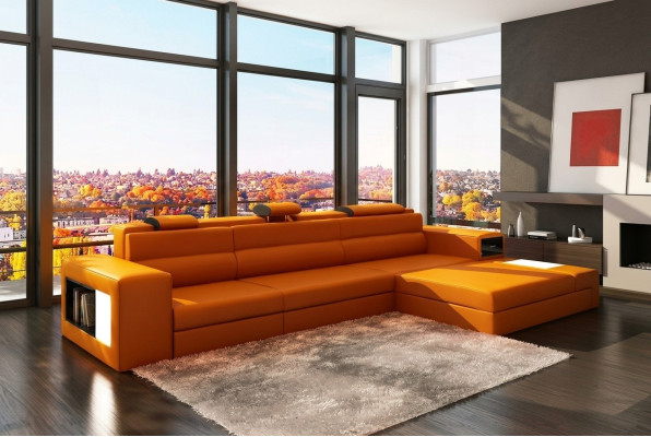 Přeloženo do češtiny: Kožená pohovka Sedací souprava Rozkládací rohová sedací souprava Design Moderní Sofa B2006B