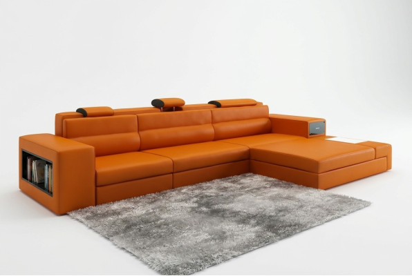 Přeloženo do češtiny: Kožená pohovka Sedací souprava Rozkládací rohová sedací souprava Design Moderní Sofa B2006B