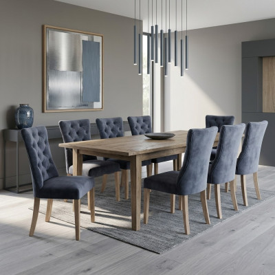 8x Stühle Stuhl Polster Design Chesterfield Garnitur Sessel Komplett Set