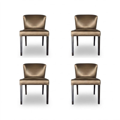 4x židle židle polstrovaný design opěrka kompletní sada moderního nábytku nový