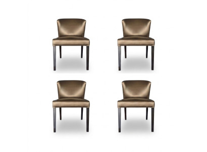 4x židle židle polstrovaný design opěrka kompletní sada moderního nábytku nový