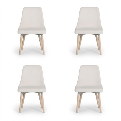 4x Designové polstrové židle sady židlí.