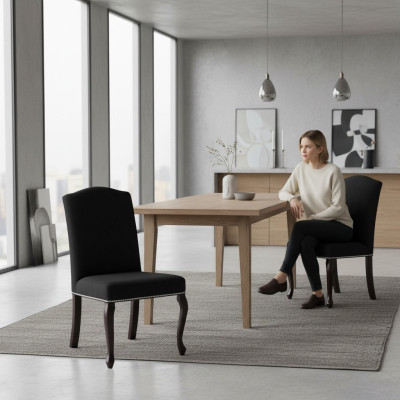 6x Design Polstrové židle Set židlí z textilu kompletní set