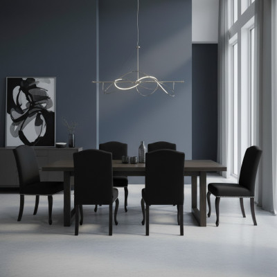 6x Design Polstrové židle Set židlí z textilu kompletní set