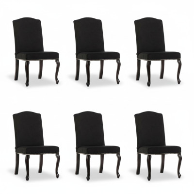 6x Design Polstrové židle Set židlí z textilu kompletní set