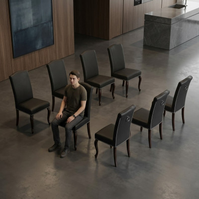 8 křesel Chesterfield židle polstrované křeslo židle design sedadlo klubový nábytek nový