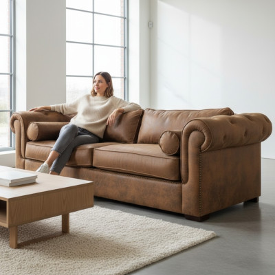 Chesterfield sedací souprava 3+2 pohovka set pohovky nová pohovka kůže