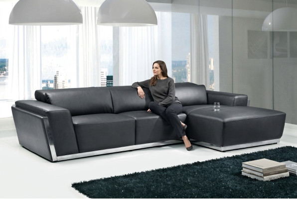 Multifunktions Wohnzimmer Ecksofa Garnitur Ledersofa Sitz Ecke Sofa