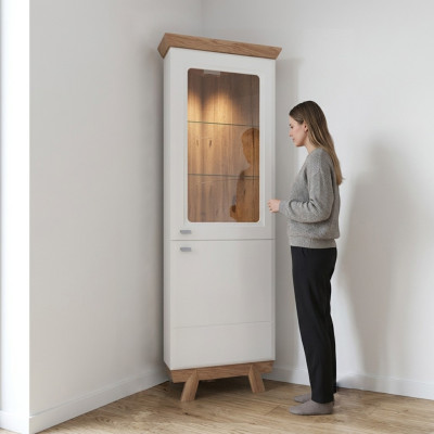 Hochwertige Designer Vitrine Hotel Möbel Einrichtung Schrank Regal Regale AS-WN
