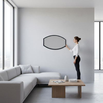 Zrcadlo Nástěnné zrcadlo designérské pro chodby obývací pokoj koupelna dřevo sklo dekorativní design