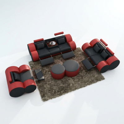Moderne Wohnzimmer Couch Sitz Polster Garnitur Sofas 3+2+1 Design