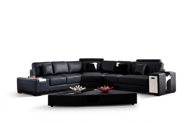 Designer rohů sedací souprava potah z kůže pohovka pohovky pohovka XXL.