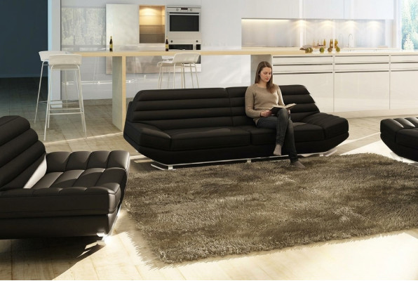 Designer Möbel Sofa Coch 3 Sitzer Polster Sofas Wohnzimmer Couchen