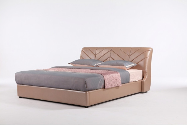 Moderní luxusní designová postel XXL, styl hotelových dvoulůžkových postelí v koženém provedení 140 160.