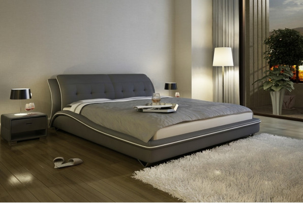 Moderní design postel XXL Luxusní styl manželské postele hotelová postel kožená