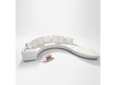 Moderne Rund Couch Wohnlandschaft Runde Sofa Polster Eck Garnitur