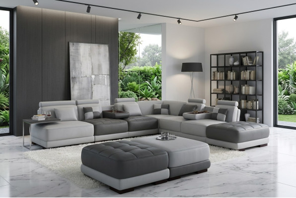 XXL Designer Wohnlandschaft Polster L Form Ecksofa Eck Garnitur Sofa