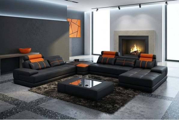 XXL Designer Wohnlandschaft Polster Ecksofa EckGarnitur Sofa Couch