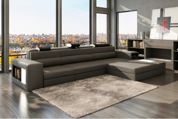 Design XXL Big Ecken Polster Eck Sofa Couch L Form Leder Sofas Garnitur